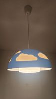 Deckenlampe Kinderzimmer blau mit Wolkenmotiv 