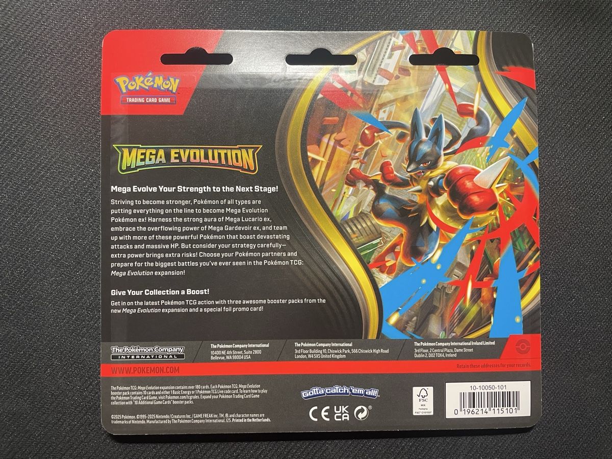 Pokémon Carte collezionabili: Pokemon Mega Evolution 3 Pack Blister English – Nuovo e nell'imballaggio originale da Wallisellen venduto da Optimalex 1