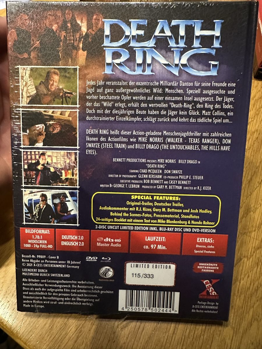 Tutti i DVDs: Death Ring Mediabook, OVP Cess￼ – Nuovo e nell'imballaggio originale da Benken ZH venduto da Audi-erich 1