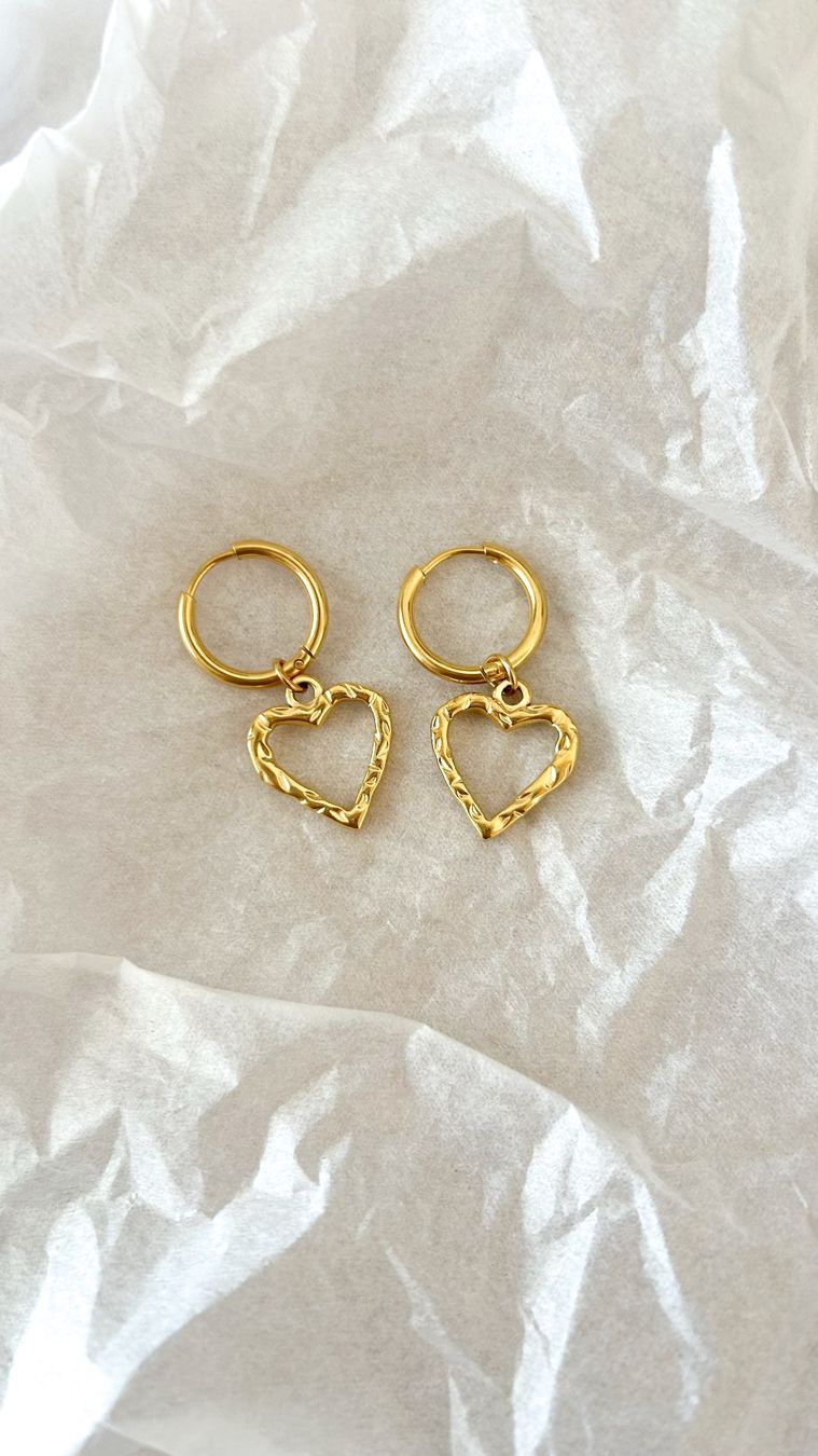 Boucles d'oreille: Herz Ohrringe - 18k vergoldet – Neuf avec emballage d'origine à Romanshorn par KikisClothing