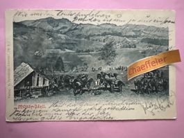 1902 Militär-Jdyll. der Ort ist n. bekannt. Schötz-Bützberg