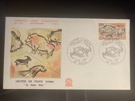 Frankreich 1979 Ersttagsbrief Tourismus Höhlenmalerei