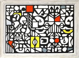 Abstraktes Kunstwerk, Unikat, Handsigniert, 50 x 70 cm