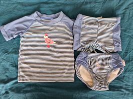 Badehose Set aus UV-Shirt und 2 Badehosen
