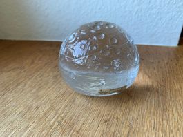 Briefbeschwerer Mond Sarnen Glas handgefertigt vintage