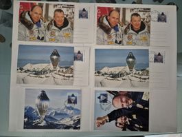 Bertrand Piccard Brian Jones Postkarten Breitling Briefmarke