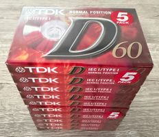 10 Stk Kassetten TDK - D 60 1997-2001 Typ I Ferro OVP