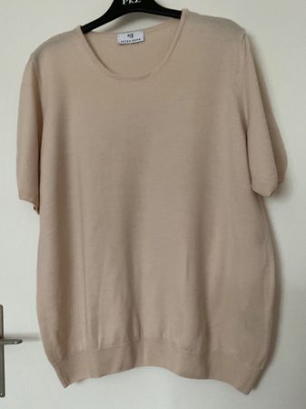 Peter Hahn Wolle Pullover Gr 50 ecrue, neuwertig