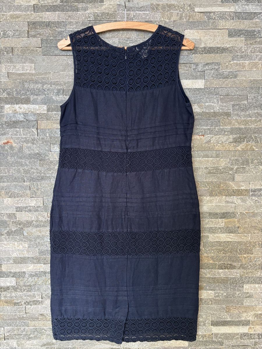 Vestiti: MONSOON - Robe en Lin Blue Marine - 40 – Usato da Chardonne venduto da teenyweeny 3