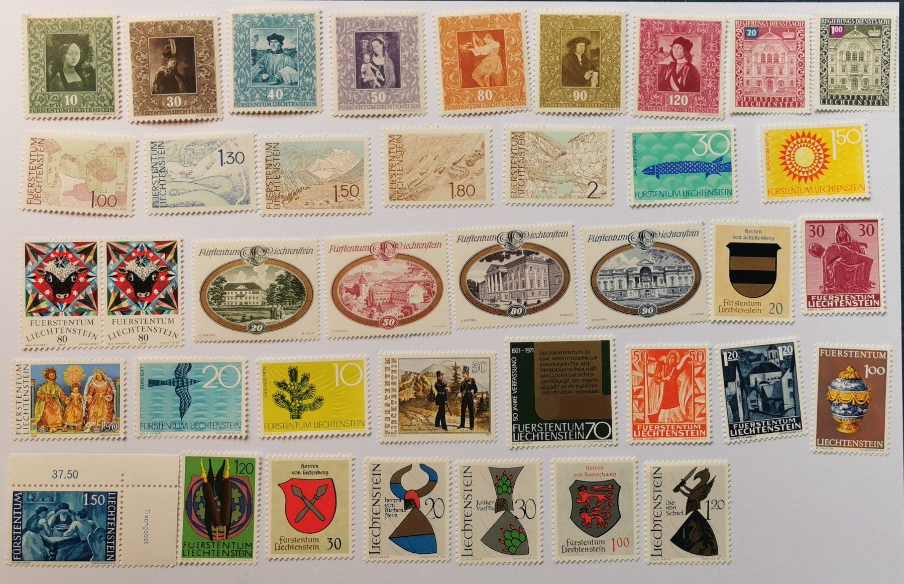 Tous les timbres: Lichtenstein postfrisch – Neuf (Voir description) à Aadorf par Chnorli-Furz