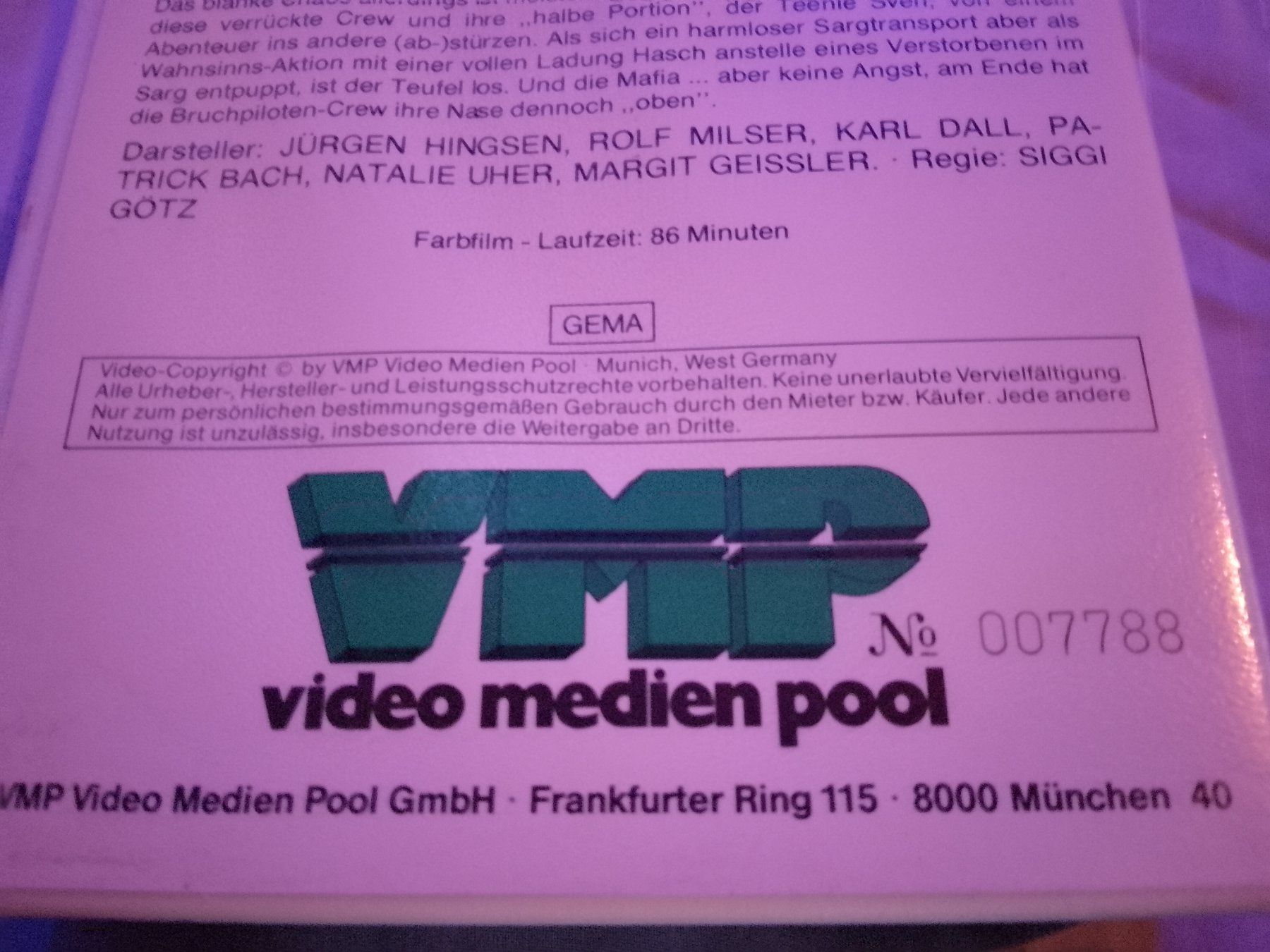 Tutti i VHS: Drei und eine halbe Portion  VHS VMP 5274 – Usato da Remetschwil venduto da Privatflohmi 1