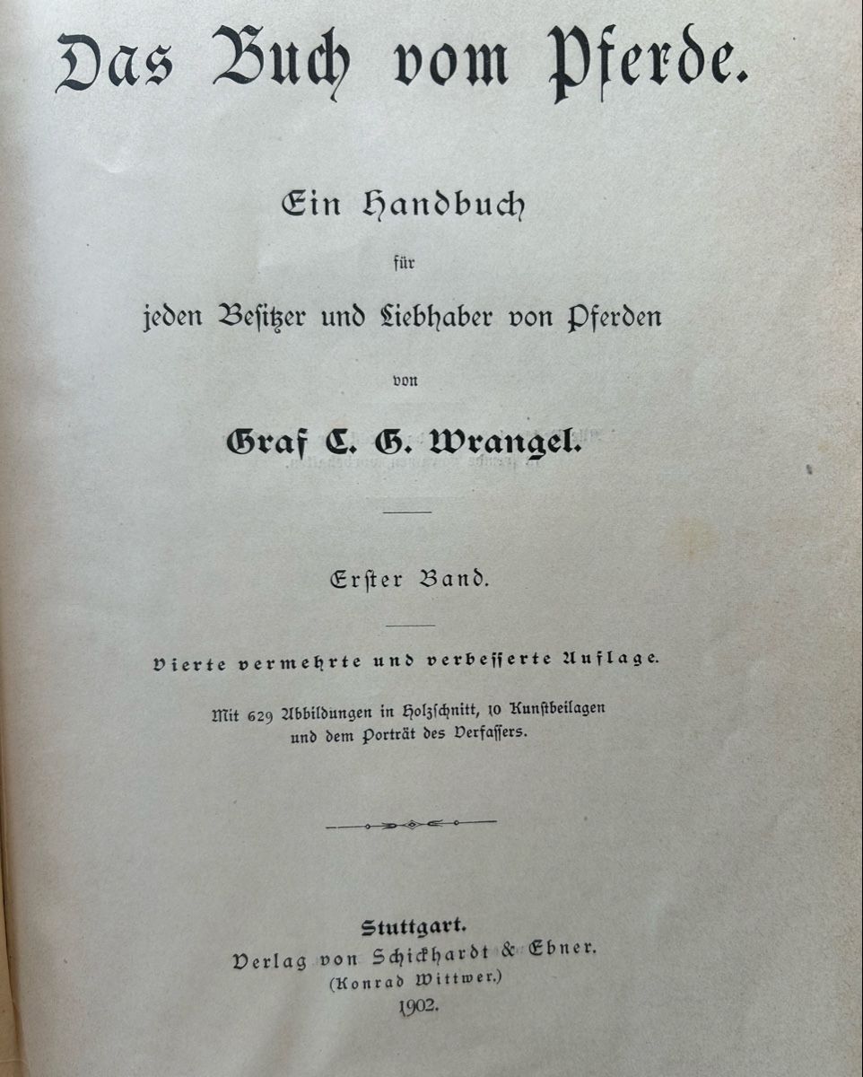 Libri: Das Buch vom Pferde 2 Bände 1902 – Usato da Frauenfeld venduto da Colonia64 3