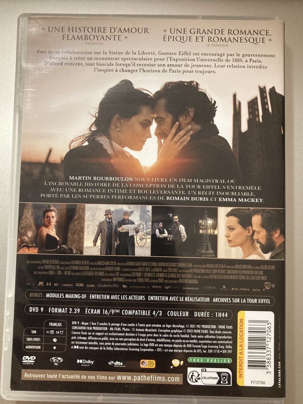 Tutti i DVDs: Eiffel - Romain Duris – Usato da Neuchâtel venduto da Rougesky 1