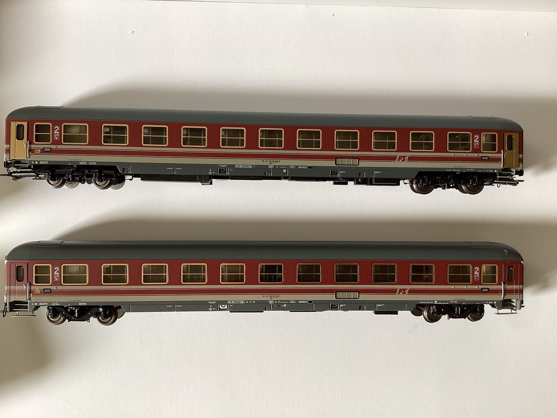 Acme 50511 50501 FS Typ X Liegewagen rosso fegato H0 1:87 (Gebraucht ...