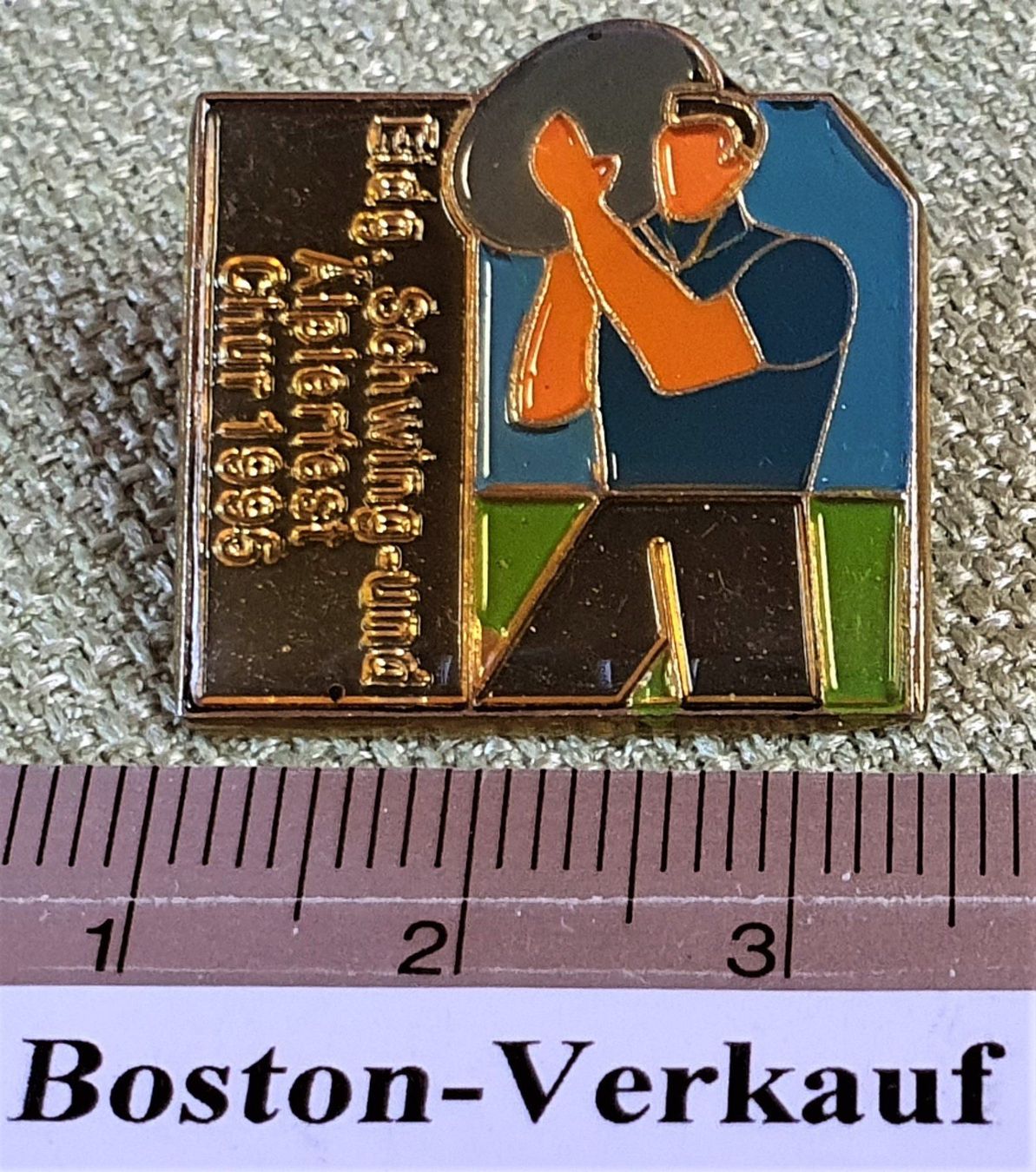 Plaketten & Abzeichen: C379 - Pin Schwinger Älplerfest Chur 95 – Gebraucht aus Reinach BL von Boston-Verkauf 2