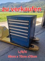 Werkzeugschrank blau mit 6 Schubladen L56xH72cm