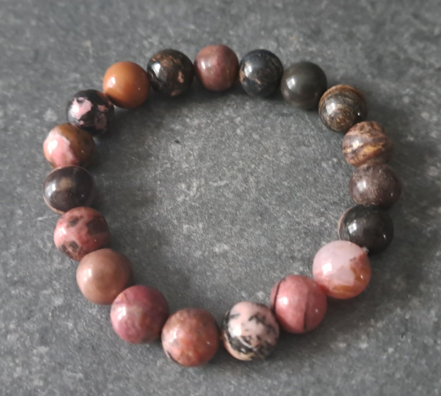 Bracciali & Braccialetti: Bracelet en rhodochrosite – Nuovo e nell'imballaggio originale da St-Imier venduto da supernova21 1