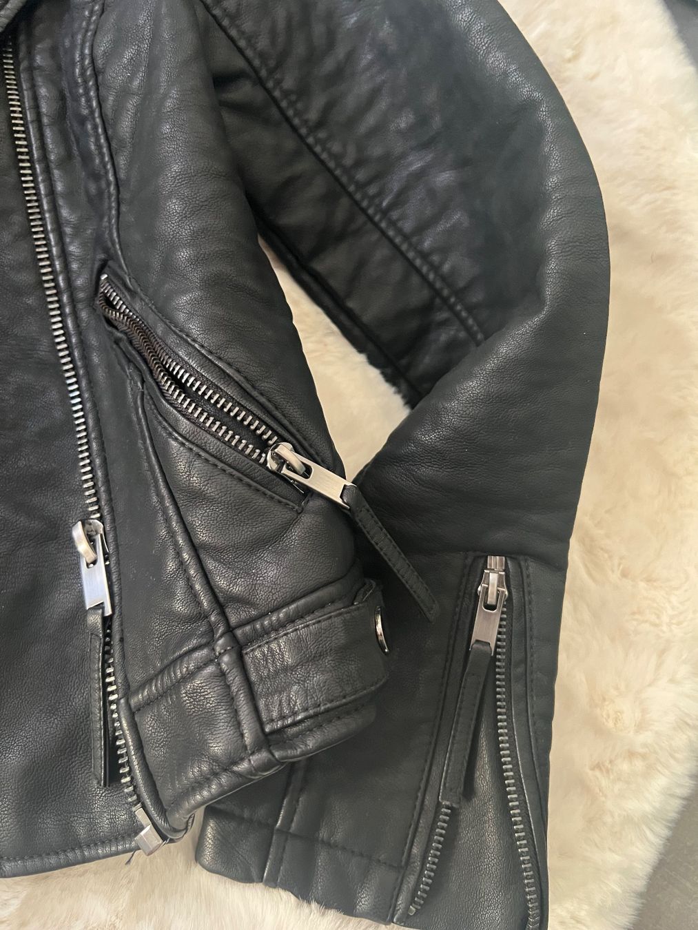 Giacche: Topshop Kunstlederjacke, Grösse 36, Schwarz, Herbst – Nuovo (secondo la descrizione) da Bern venduto da kaeffy 2