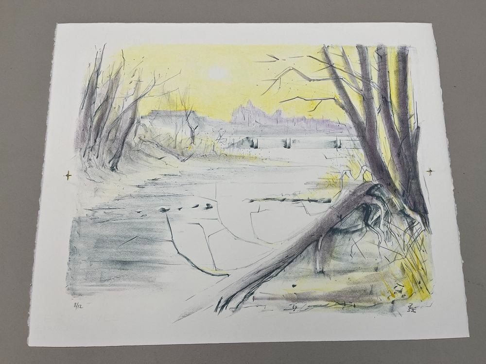 Grafiken & Lithographien: Robert Burkhard 1996    LITHOGRAPHIE GRÖSSE 56 x 45 cm – Gebraucht aus Gersau von grafik-kunst