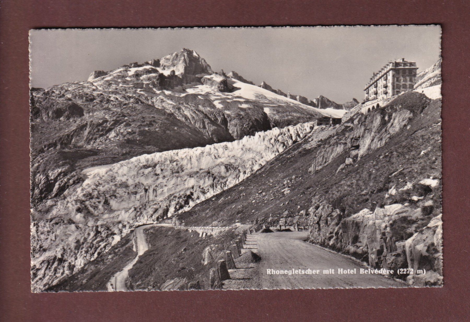 Cartoline postali: RHONEGLETSCHER - Hôtel Belvédère – Usato da Pully venduto da nicecards-shop