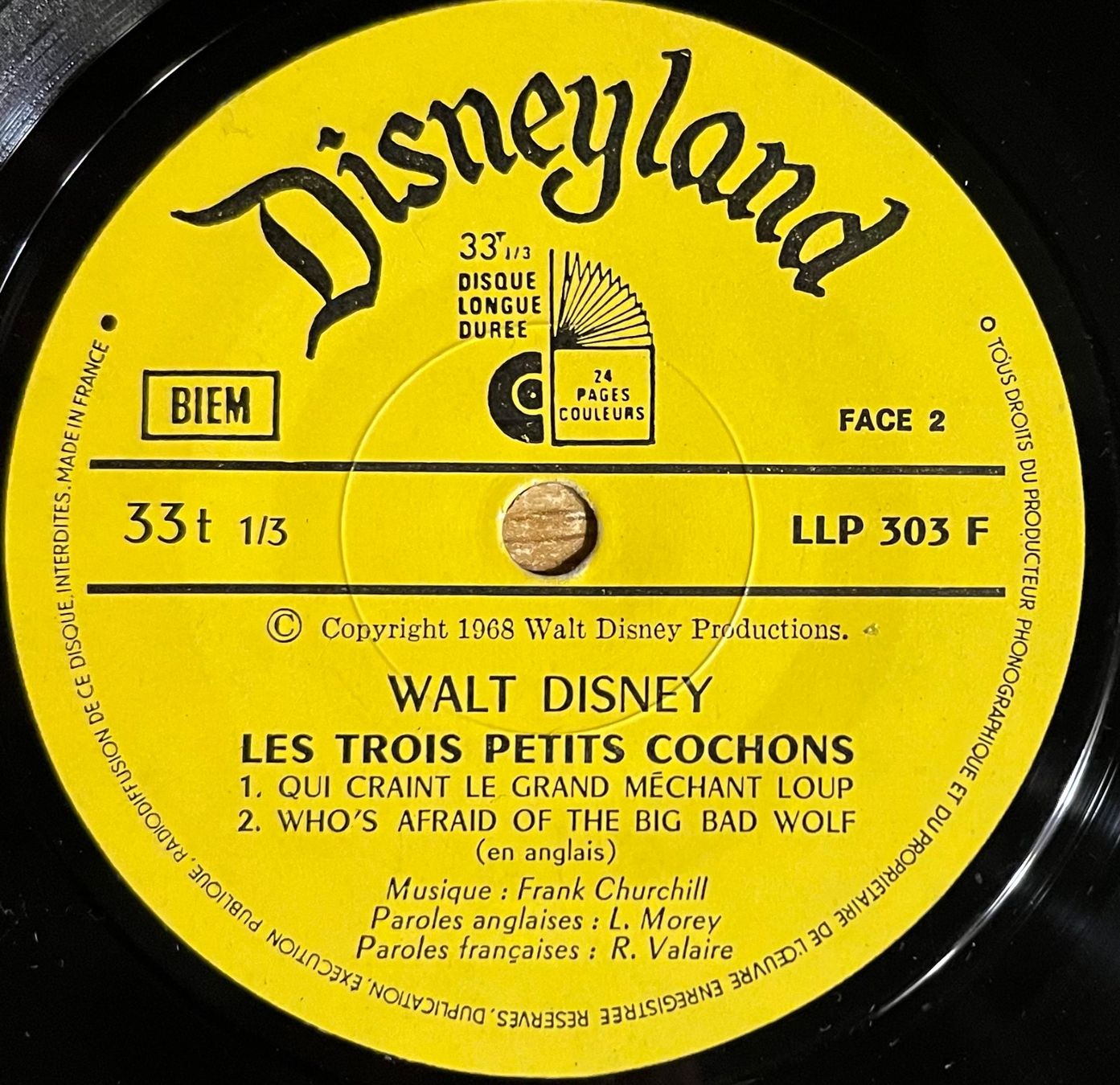 Dischi in vinile: WALT DISNEY - LES TROIS PETITS COCHONS – Usato da Bussigny venduto da vinyl-pas-cher 6