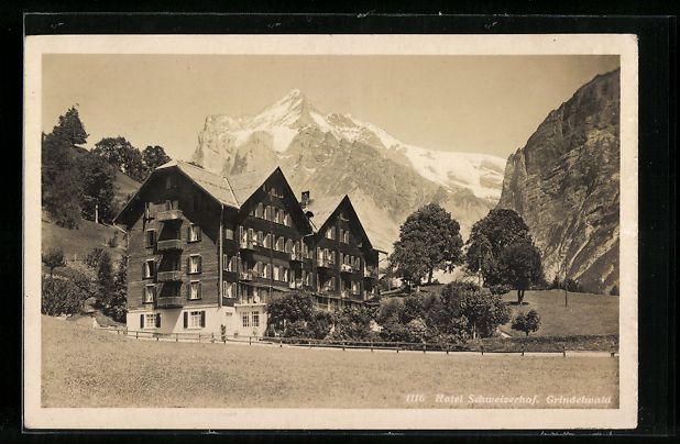 Cartes postales: AK Grindelwald, Hotel Schweizerhof – D'occasion à Berlin par bartko-reher