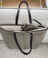 🟢 NEUF Sac cabas + pochette coton cirée / Handtasche NEU