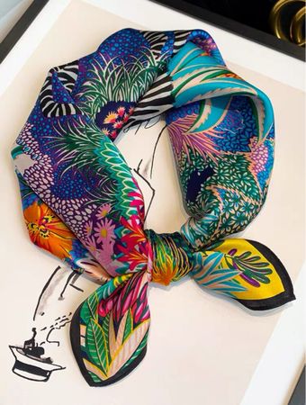 Seiden-Foulard 53 x 53 cm, neu
