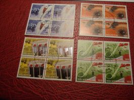 Satz Brauchtum Schweiz 2010, FDC + Lose Viererblock ET-o