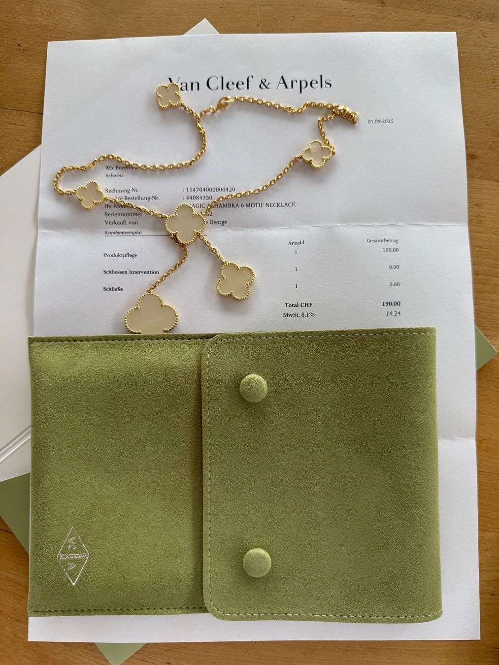 Van Cleef Ketten: Van Cleef & Arpels Collier Magic Alhambra 6 Motive – Neu (gemäss Beschreibung) aus Reigoldswil von benja01 2