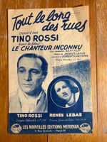 Partition Tino Rossi "Le Chanteur Inconnu"