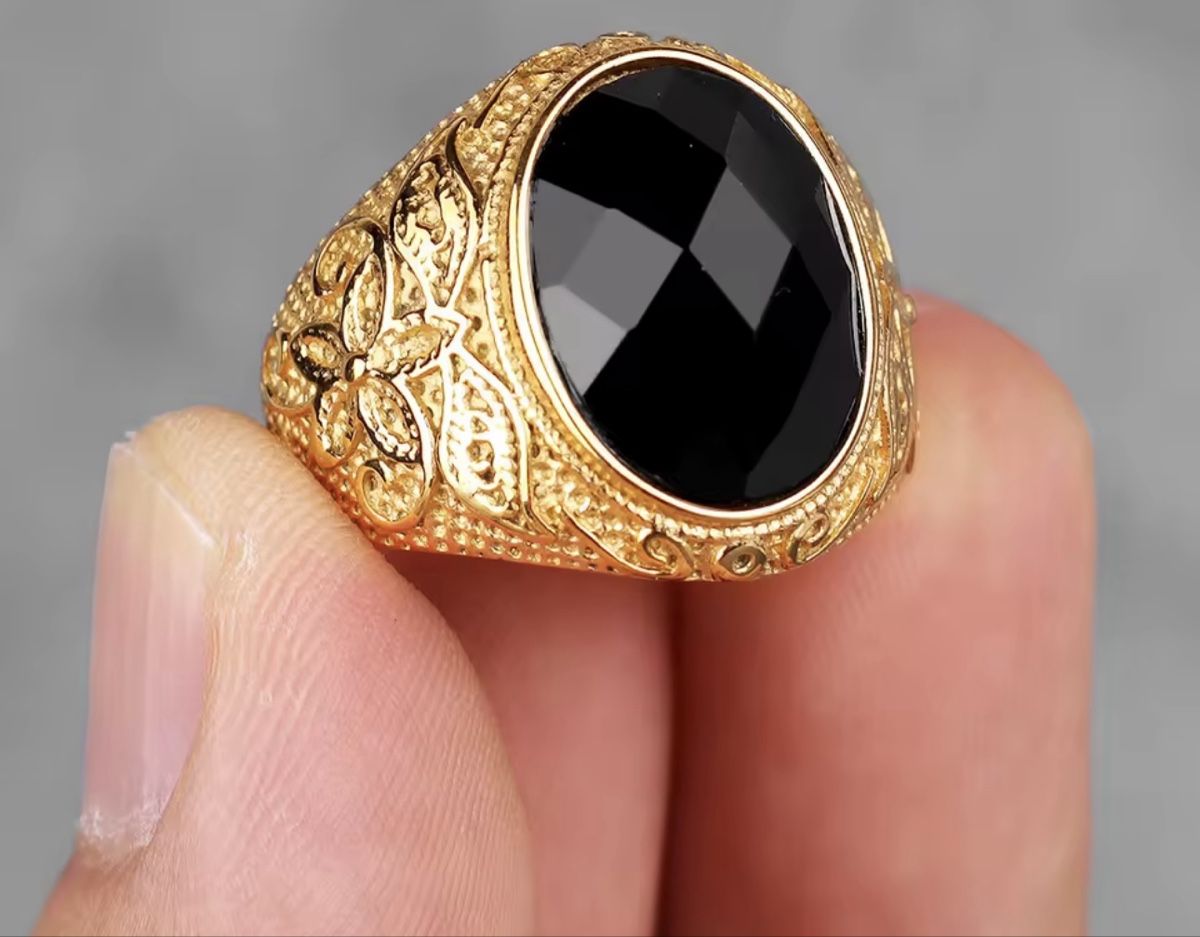 Ringe: Men Ring black stone Stainless Steel – Neu und originalverpackt aus Aarburg von StavFashion 1