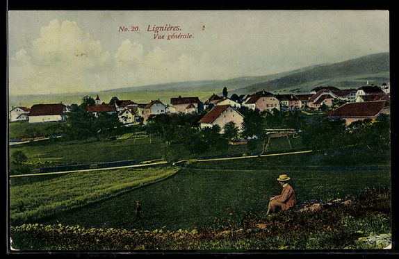 Cartoline postali: AK Lignières, Vue générale – Usato da Berlin venduto da bartko-reher