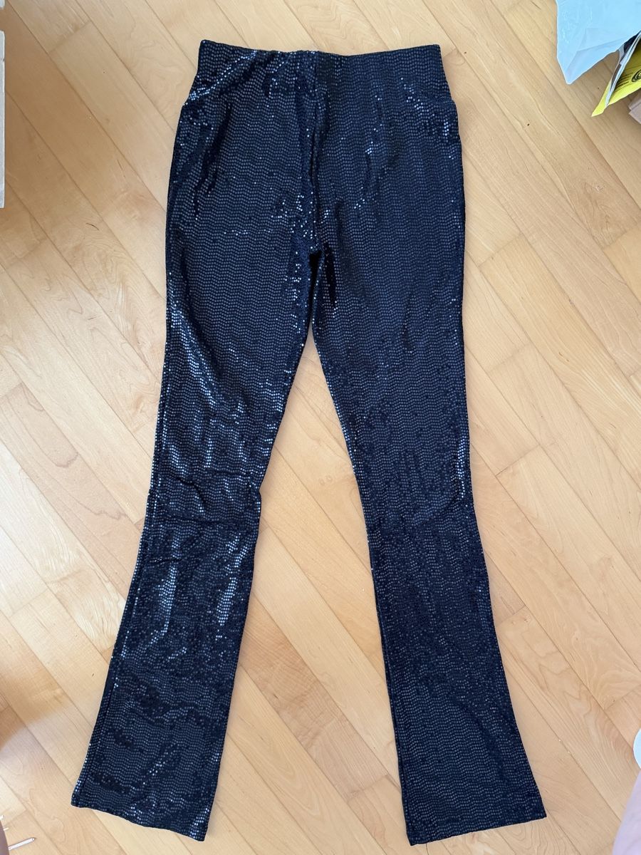 Tally Weijl Pantalons: Schlaghose Schwarz glitzernd – Neuf (Voir description) à Wil SG par fam_r6xv 1