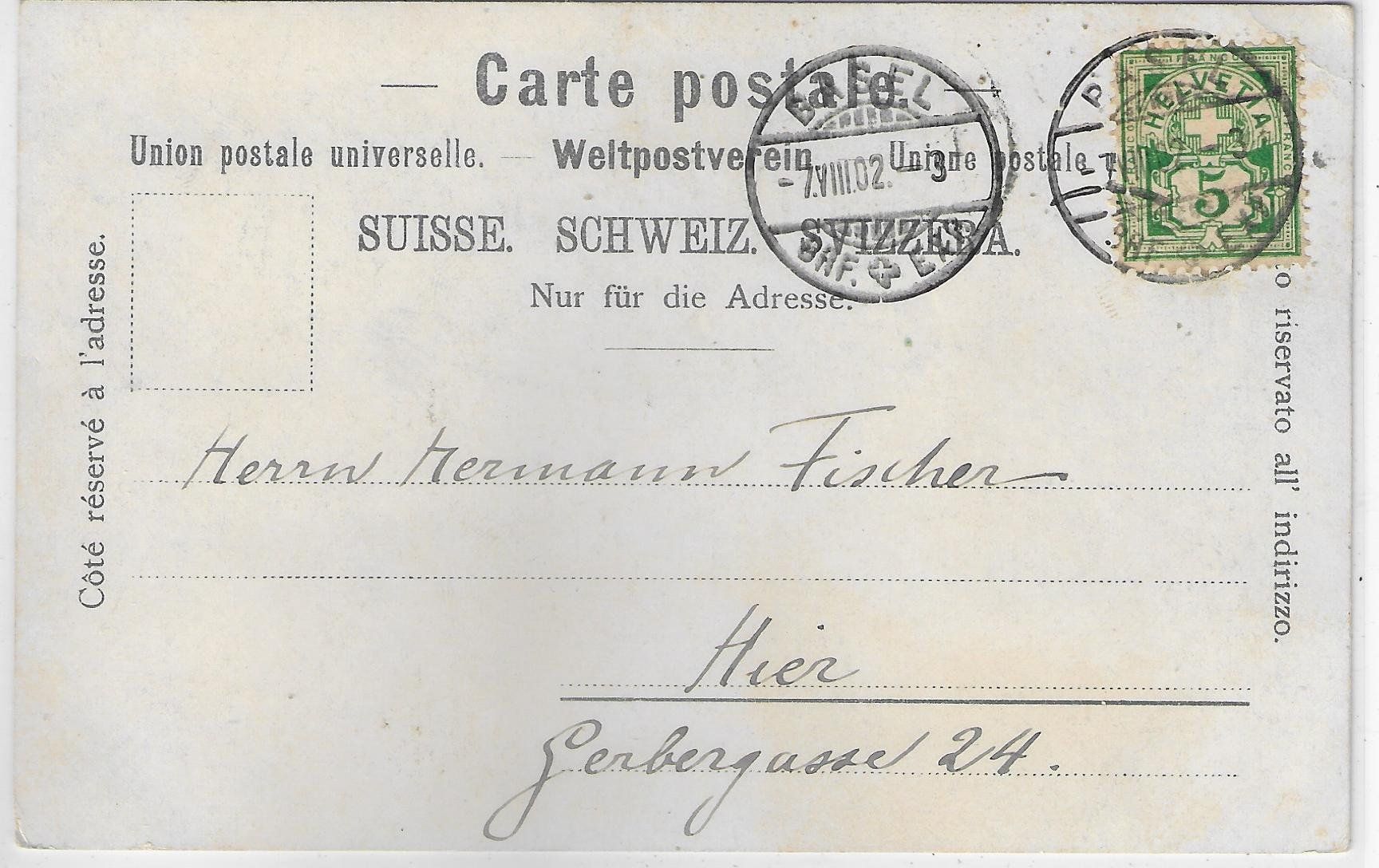 Cartoline postali: Gruss aus Basel - Botanischer Garten - Litho – Usato da Ettingen venduto da Kartenplanet 1