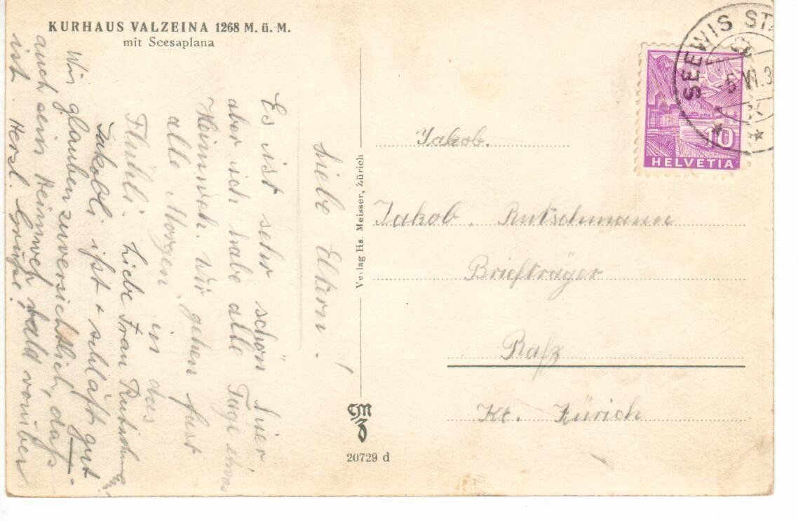 Cartoline postali: Kurhaus Valzeina – Usato da Wolhusen venduto da Curver9 1