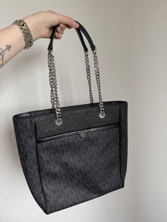 Elegante Michael Kors Shopper Tasche mit silbernen Details