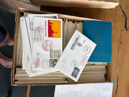 Sammlung Briefumschläge Luftpost mit Stempel und Marken