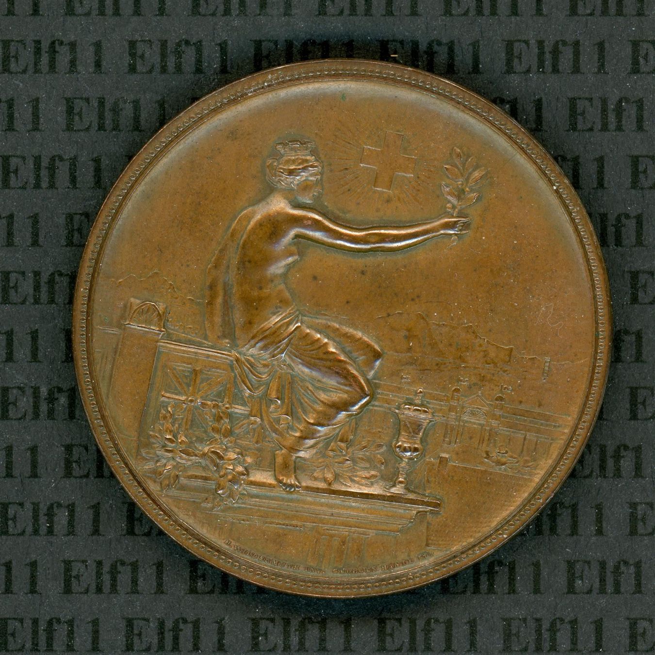Medaillen: CHm Eidg.Schützenfest Winterthur1895 Cu Schweizer Medaille – Neu (gemäss Beschreibung) aus Widnau von Elf11 1
