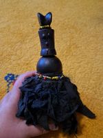 Ancienne gourde africaine à usage médicale en calebasse