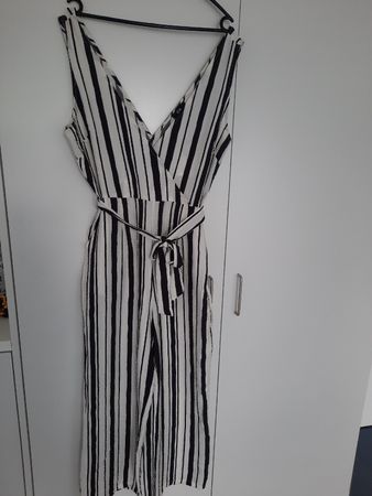 Jumpsuit schwarz - weiss