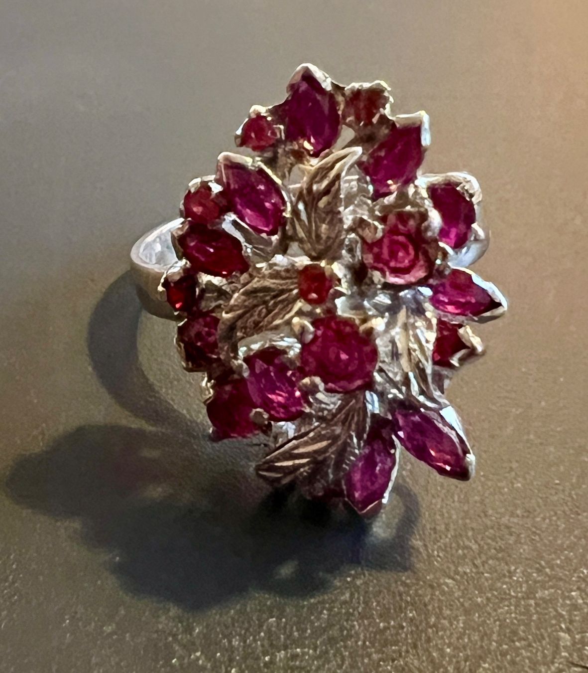 Anelli: Silber-Ring mit Rubinen – Usato da Chur venduto da Penting1935
