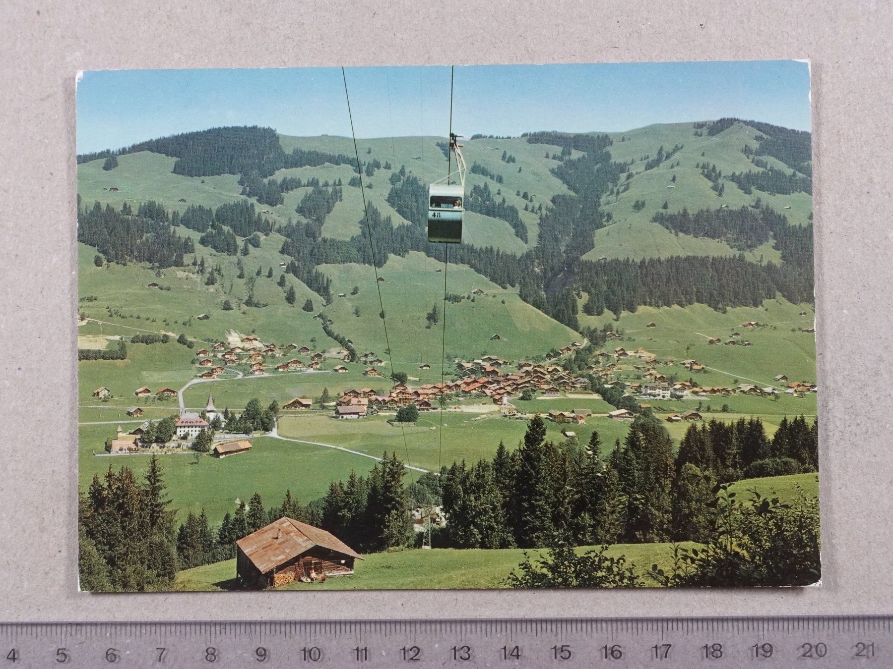Cartoline postali: Rougemont, télécabine, Luftseilbahn – Usato da Lenzburg venduto da fh1