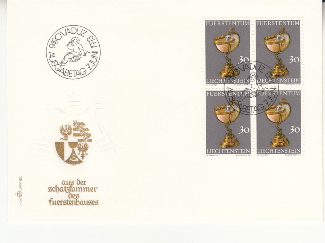 Tutti i francobolli: LBK 528 - 530 im 4er-Block FDC – Usato da Bürglen TG venduto da StampGraf 1