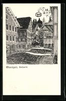 Oberägeri, Strassenpartie mit Hotel Loe
