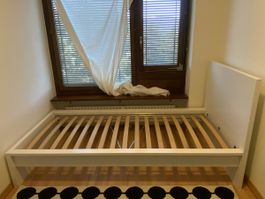 Malm Bett 90x200 weiss