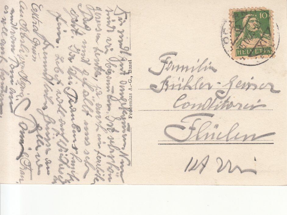 Cartoline postali: Locarno Hotel International 1925 – Usato da Bürglen TG venduto da StampGraf 1