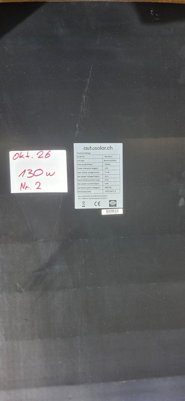 Parois & plafonds: 160W Flexpanel – D'occasion à Oetwil am See par AutoSolar 1