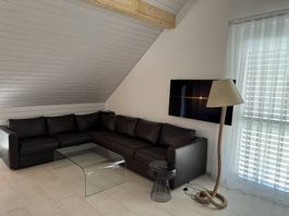 Ecksofa Leder dunkelbraun guter Zustand