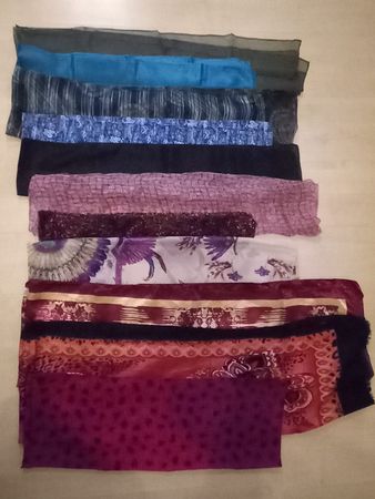 11 STK DIVERSE FOULARD RECHTECKIG